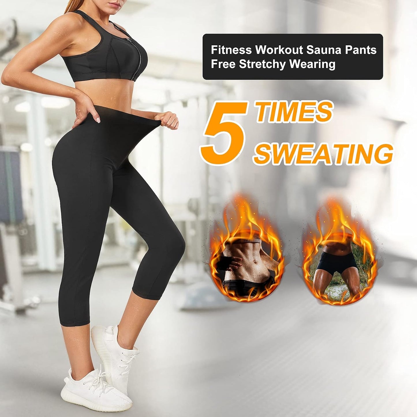 URSEXYLY High Waist Sauna Sweat Pants for maximum sweating during workouts.