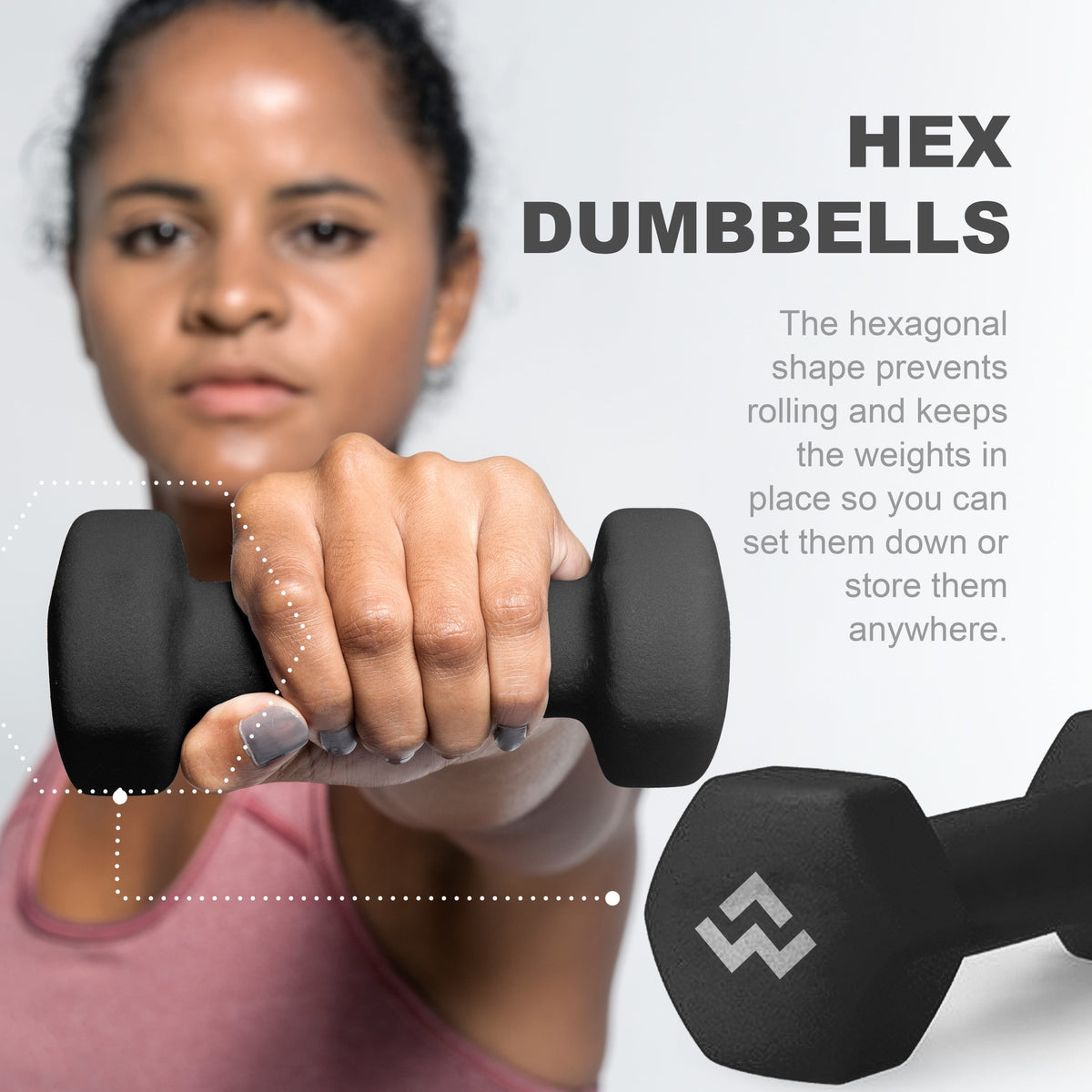 Wecare Fitness 25Lb Neoprene Dumbbell Pair - Sleek Black for Ultimate Strength Training
