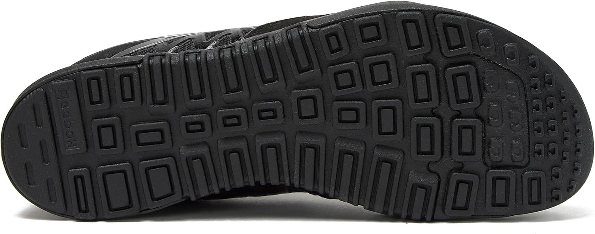 Reebok men's Nano 2.0 cross training shoes with black and gray design, featuring supportive soles and breathable mesh upper.