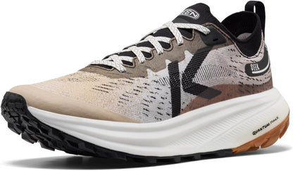 KEEN Seek Trail Running Shoes in black with rugged outsole and breathable mesh upper for outdoor trail running and hiking.