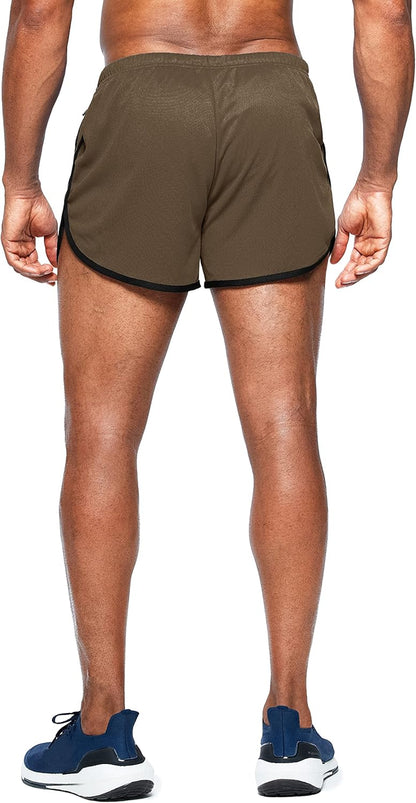 G Gradual men's running shorts with 3-inch length, quick-dry fabric, zipper pockets, ideal for gym, athletic, and jogging activities.