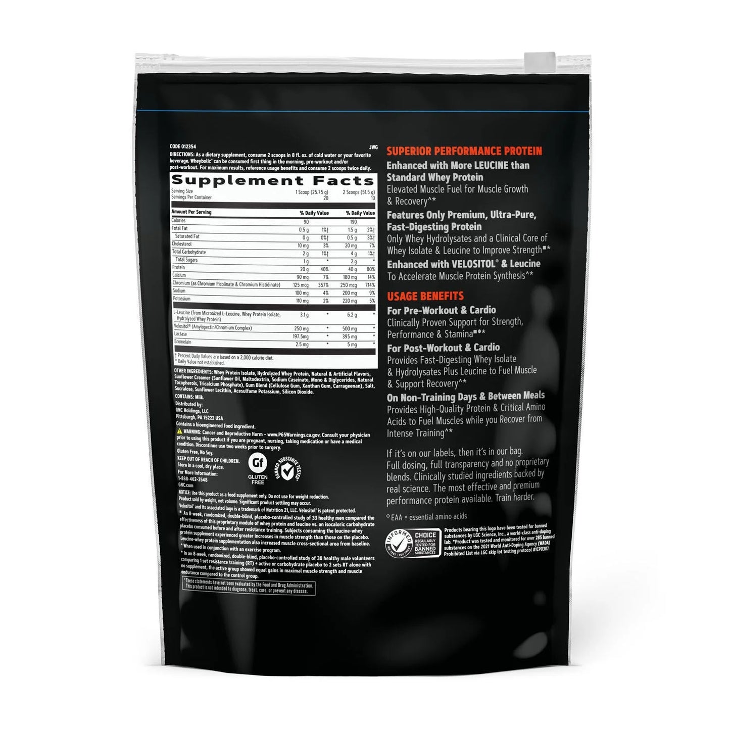 AMP Wheybolic Clinically Proven Protein Powder, Increases Muscle Strength & Muscle Building, 40G Whey Protein, BCAA, Leucine, 3Rd Party Tested, Classic Vanilla, 10 Servings