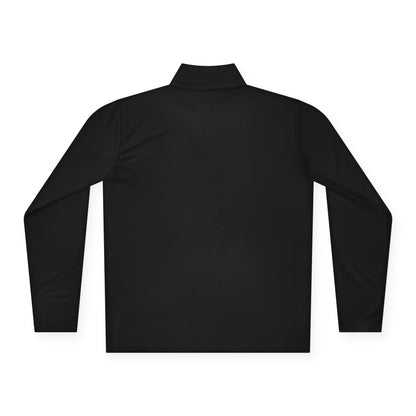 Quarter-Zip Pullover with Small Red 'F' Logo — Minimal Athletic Pullover