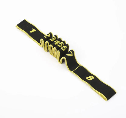 Elastic yoga pull strap belt by Fitness Essentials, suitable for Latin dance, Pilates, stretching, and fitness exercises.