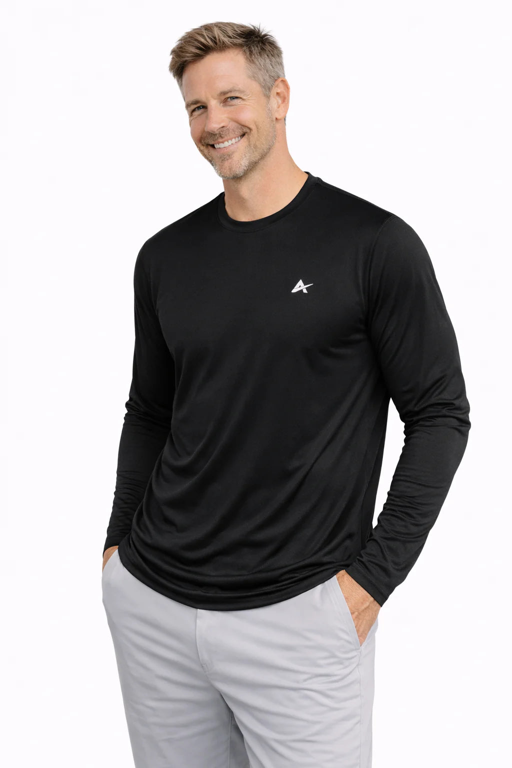 Men'S Cooling Crew Neck Long Sleeve T-Shirt