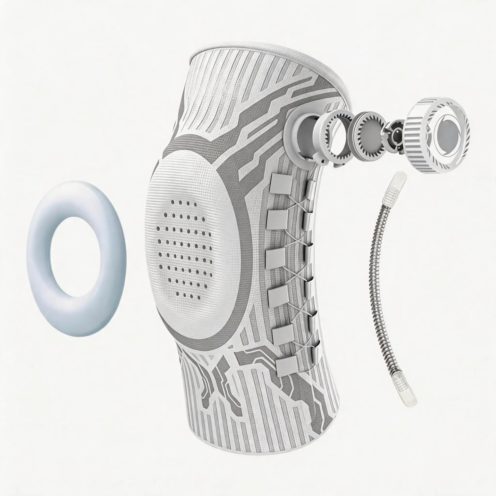 Adjustable Compression Knee Brace with Dial, Breathable Knee Support Sleeve for Sports, Running & Daily Activities