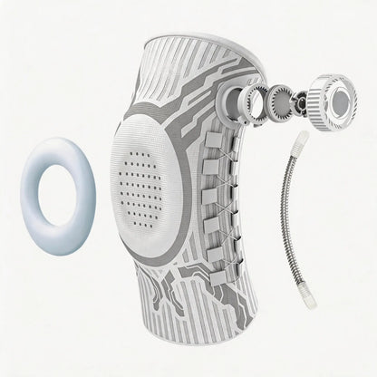 Adjustable Compression Knee Brace with Dial, Breathable Knee Support Sleeve for Sports, Running & Daily Activities