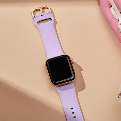 Recoppa soft silicone sport band for Apple Watch, compatible with 38mm to 49mm models, featuring classic clasp for Series 1-11.