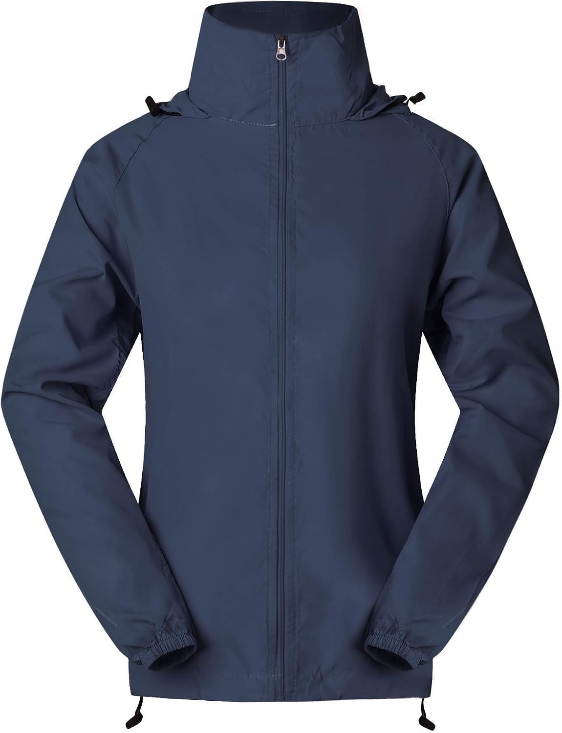 Spmor women's lightweight waterproof jacket, packable windbreaker coat suited for running and outdoor activities.