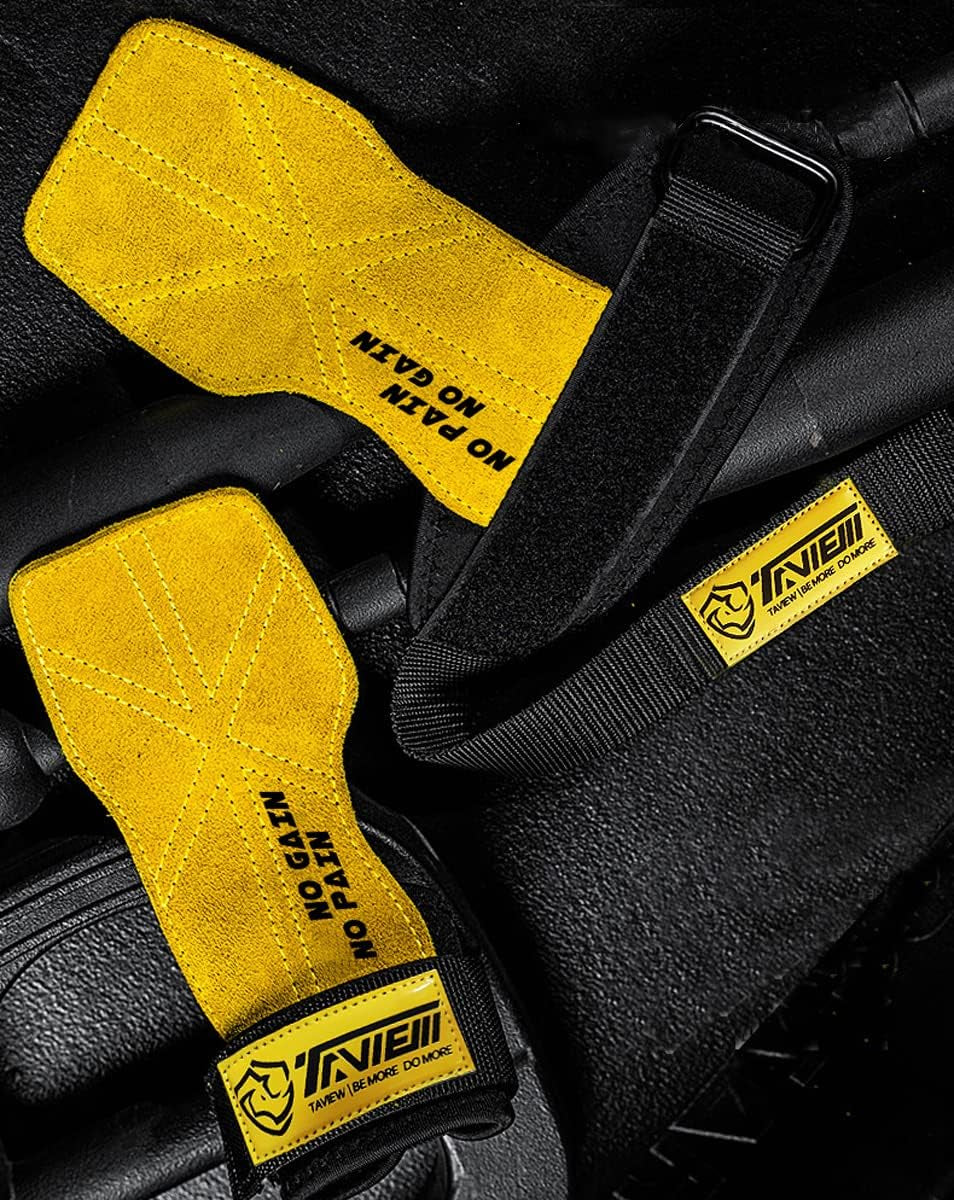 TAVIEW Wrist Straps for Weightlifting for Maximum Grip Support - Lifting Deadlift Strap & Weight Lifting Grips Gloves for Working Out Pull up Deadlifting & Shrugs
