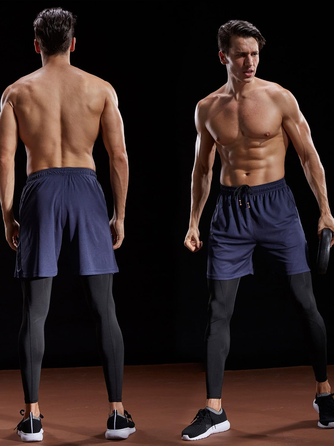 Men's lightweight NELEUS athletic shorts with pockets, casual workout shorts for active wear, in a modern design.