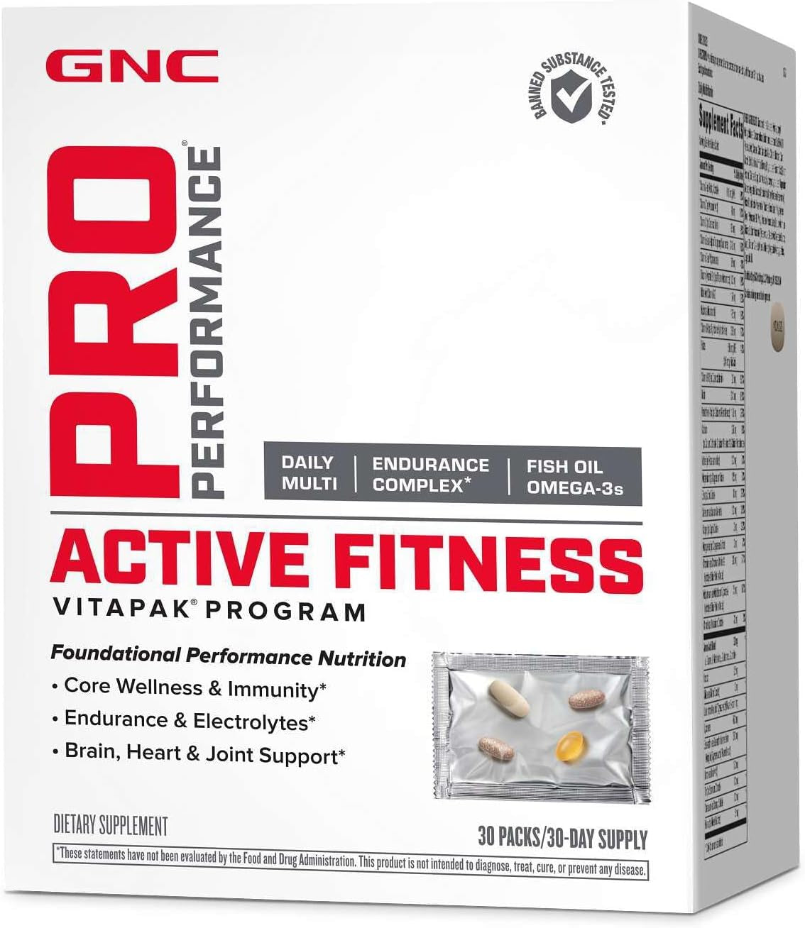 GNC Pro Performance Active Fitness Vitapak Program | 30 Servings