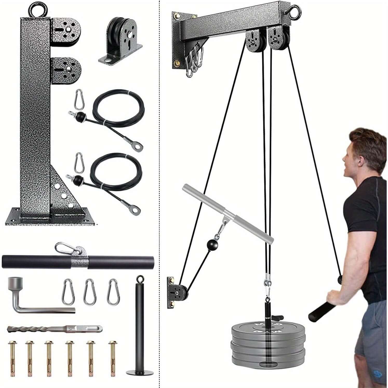 Wall Mounted Cable Pulley Gym System product image 1