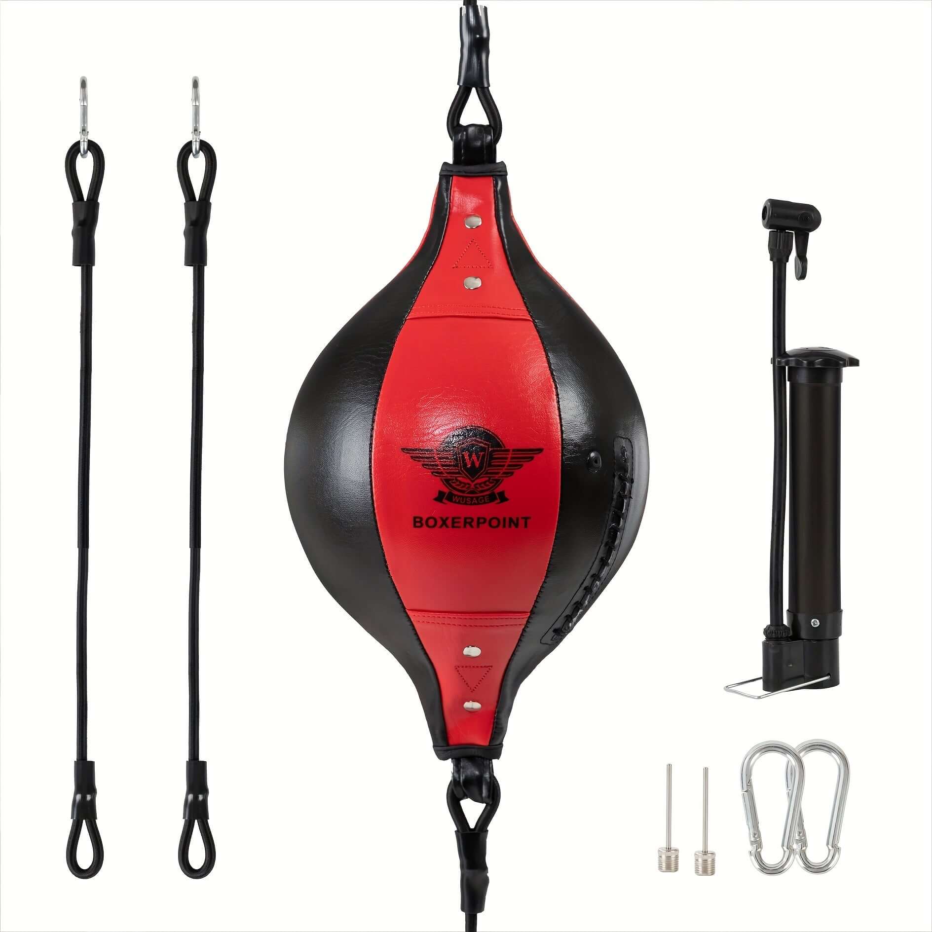 Double End Bag For Mma Training - Speed, Agility, And Reaction Punching Ball(Red)-2