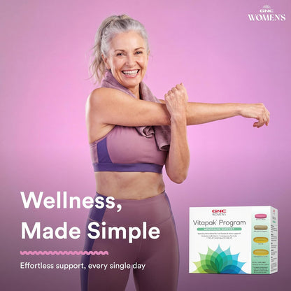 GNC Women’S Menopause Support Vitapak Program, Complete Nutrition 4 Products in 1, Hot Flash Support, Hormonal Balance, Black Cohosh, Evening Primrose Oil, 30 Daily Packs