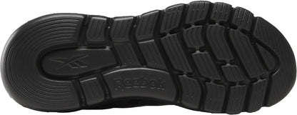 Reebok Split Flex athletic shoes with black and white design, featuring flexible sole and breathable mesh upper.