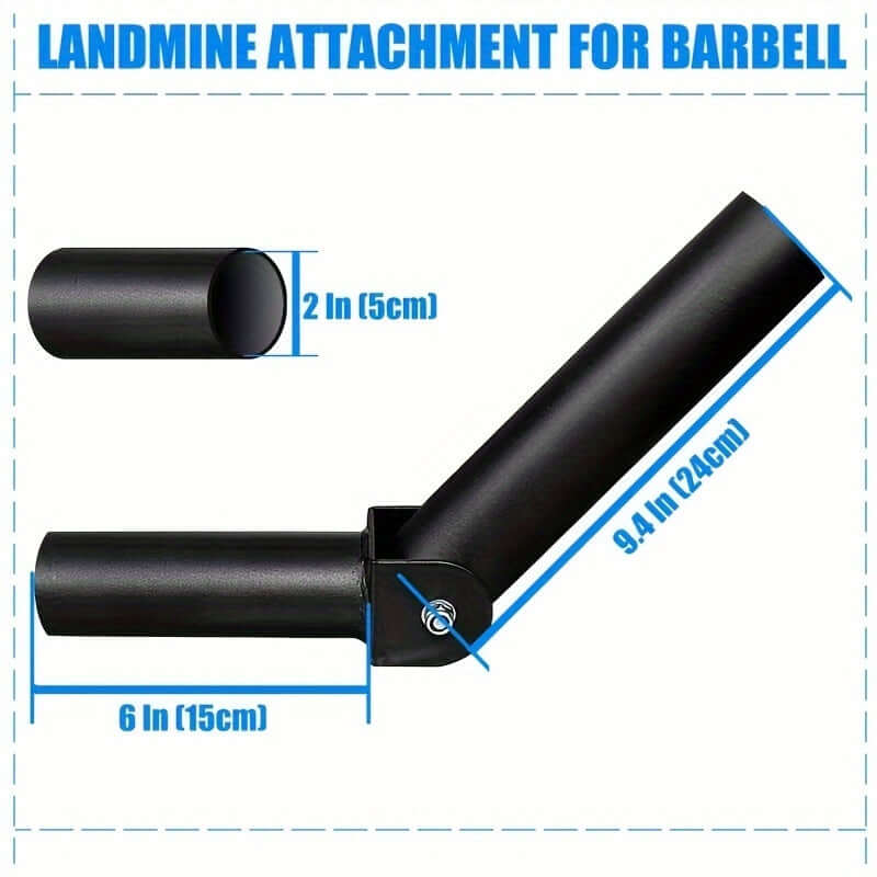 Landmine attachment for barbell, perfect for heavy duty T-Bar row attachment in home workouts.