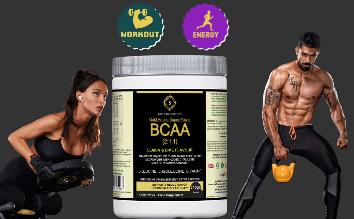 BCAA 2:1:1 supplement for muscle recovery, featuring energy-boosting formulation and workout benefits.