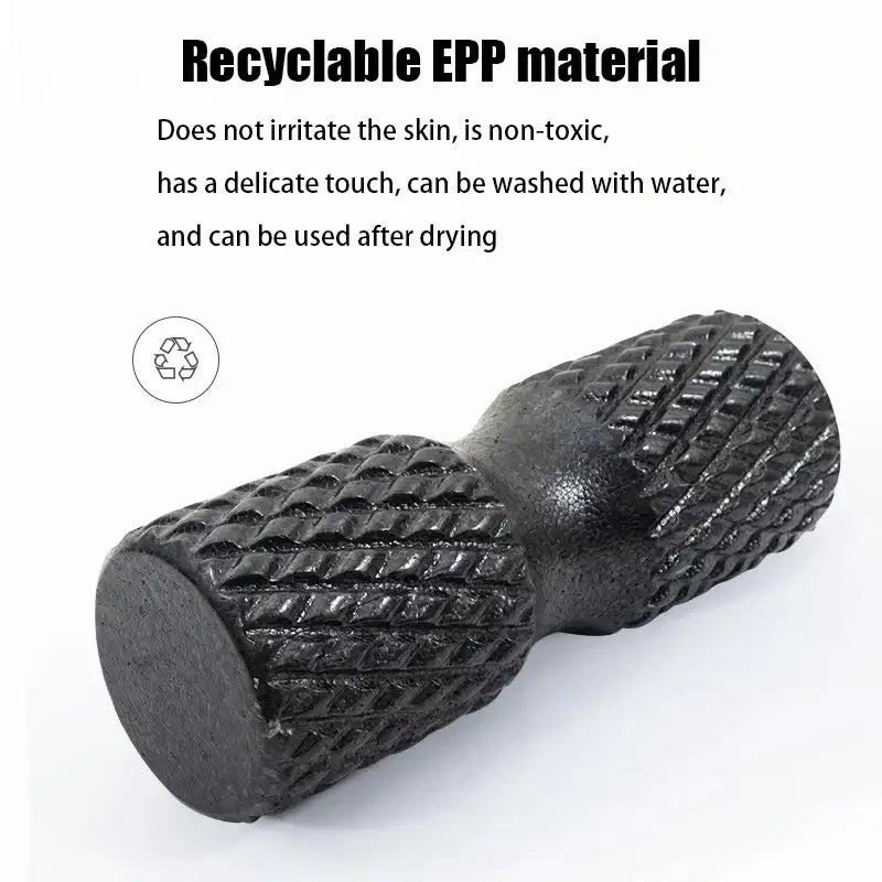 Recyclable EPP material fitness yoga foam roller designed for non-toxic and gentle skin use, easy to clean.