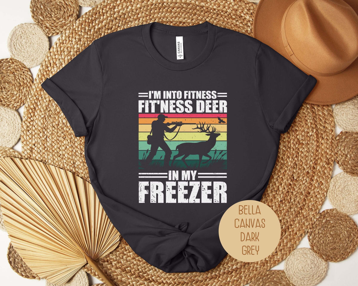 I'm Into Fitness Fit'ness Deer in My Freezer Funny Hunting Shirt product image 9