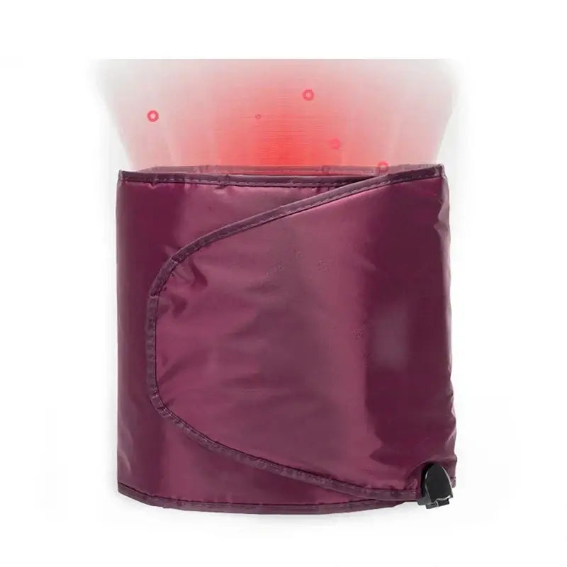 Far infrared sauna belt shown in pink color, designed for slimming and pain relief therapy.