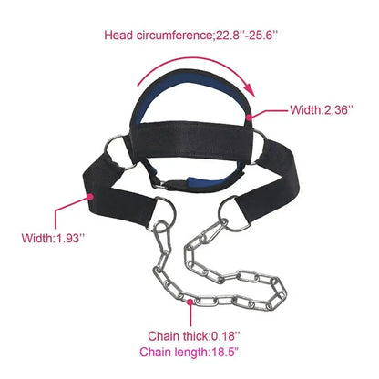 Head and Neck Training Harness - Adjustable Strap for Gym Fitness-2