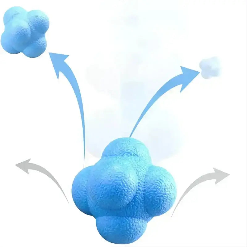 Hexagon Reaction Ball Agility & Reflex Training Tool Blue product image 3