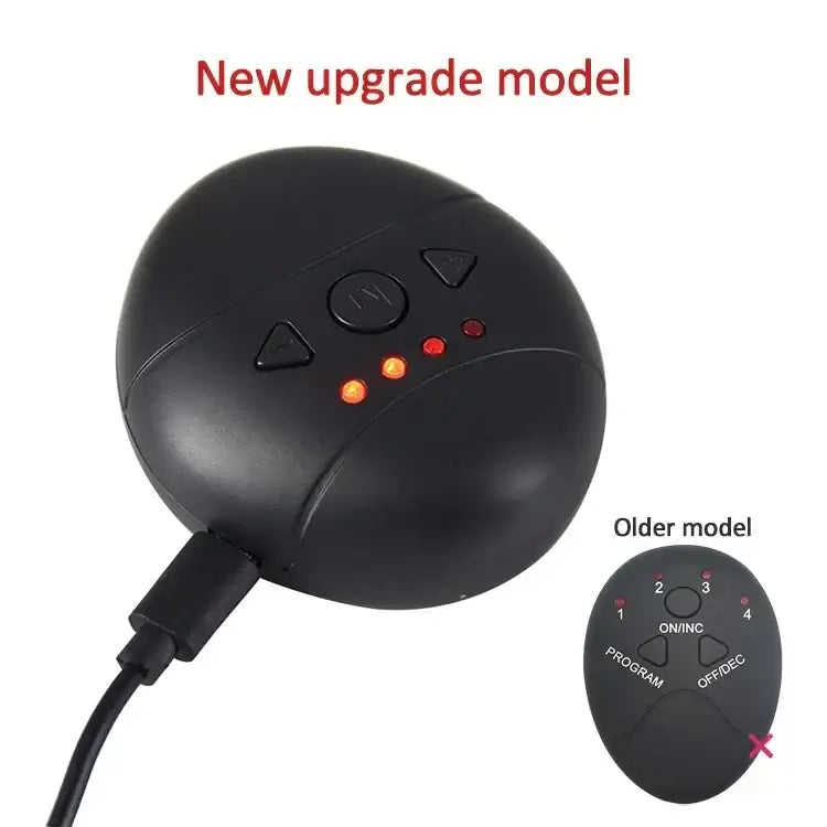 Wireless Ems Abdominal Muscle Stimulator upgrade model remote with 6 modes and LED indicators.