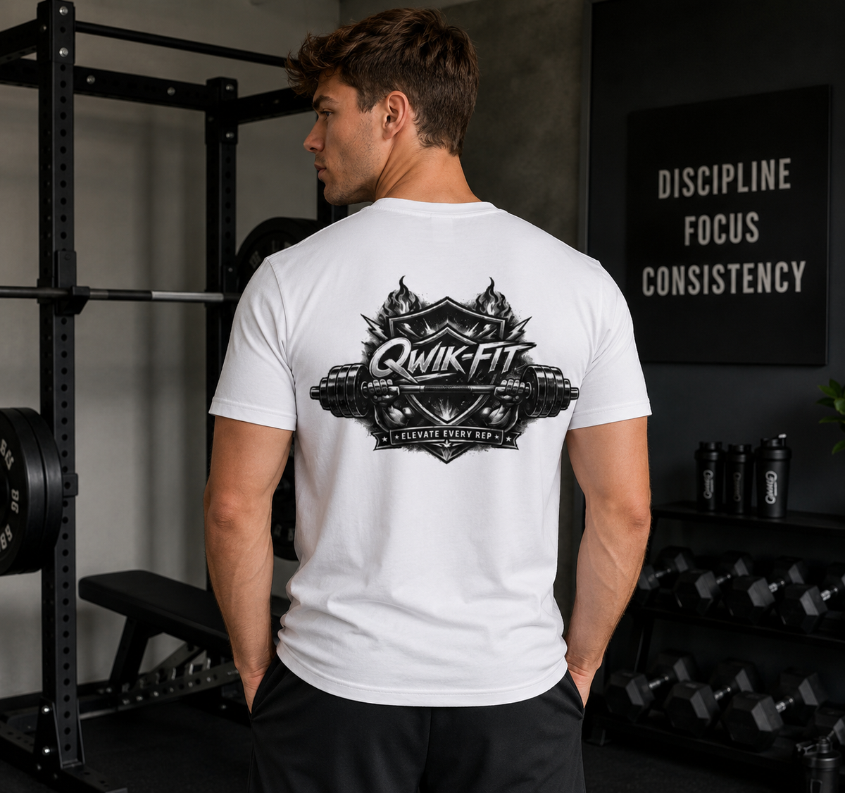 Qwik-Fit Elevate Every Rep Performance Workout Tee | Sport-Tek® — alternate view 2