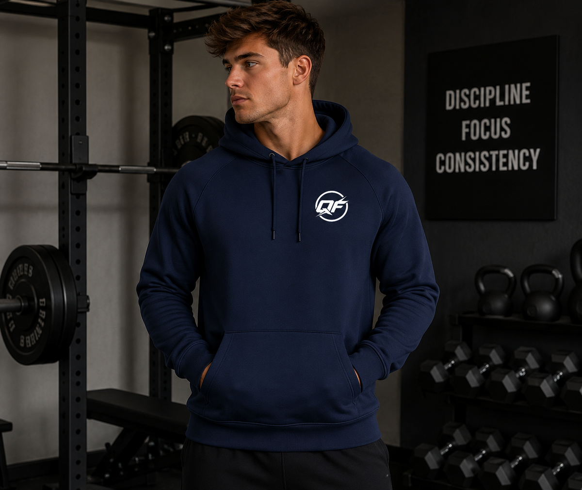 Qwik-Fit Athletic Colorblock Performance Hoodie — alternate view 3