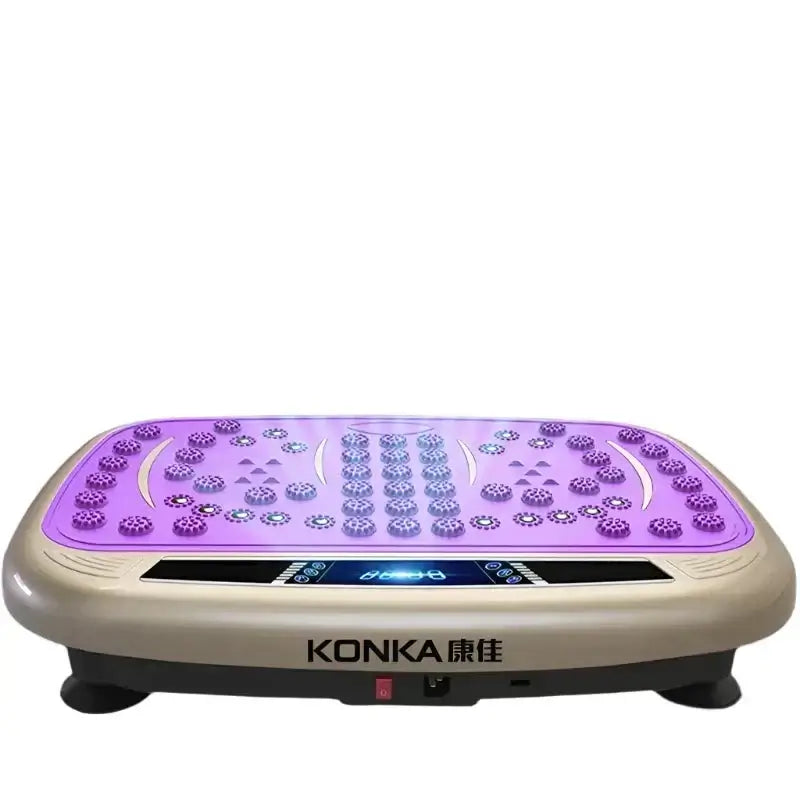 Vibrating power plate for weight loss designed for body shaping and wellness, featuring a sleek purple surface.