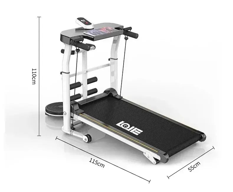 Adjustable Silent Mechanical Treadmill for Home Fitness product image 3
