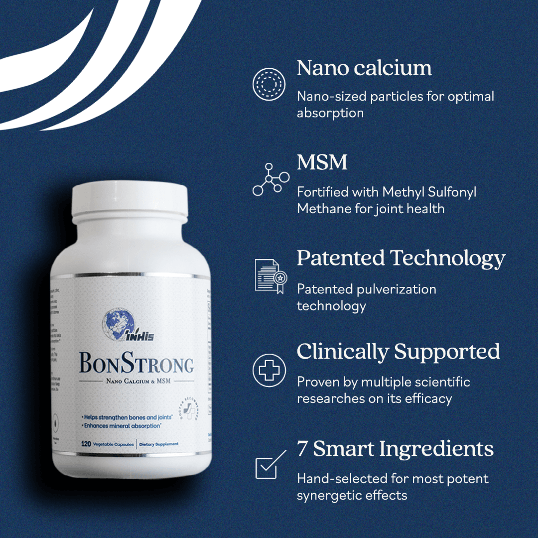 BonStrong Nano Calcium supplement for an active lifestyle calcium supplement with optimal absorption features.