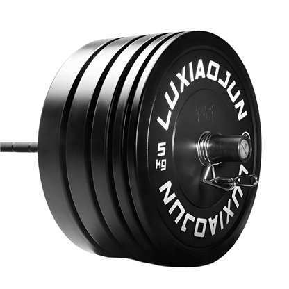 D Series Black Rubber Barbell Plates (150Kg) - Weight Set-0