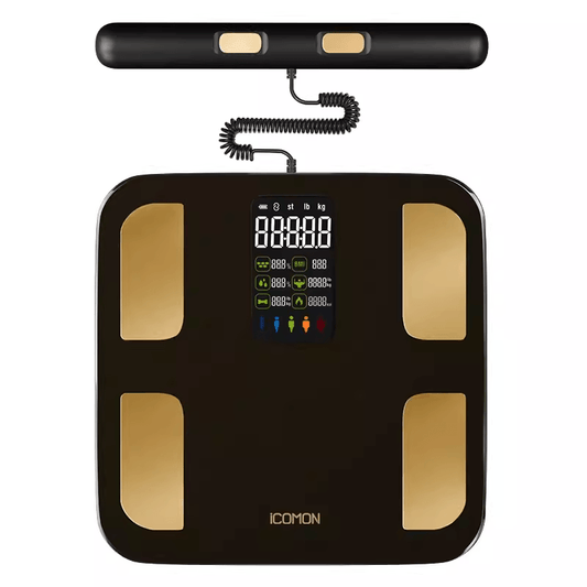 Eight-Electrode Body Fat Scale With Free Smart Skipping Rope - Dark Night Black-0
