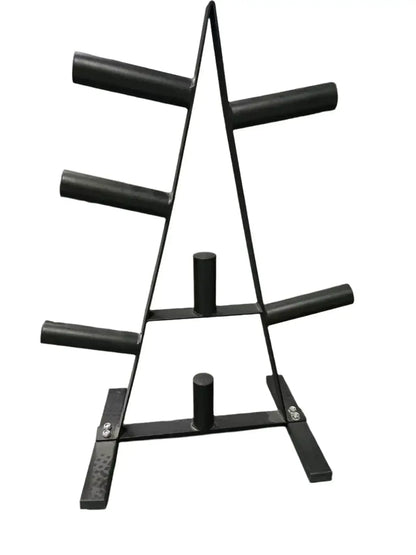 Heavy-Duty Household Barbell Plate Rack - Black Olympic Weight Storage-0