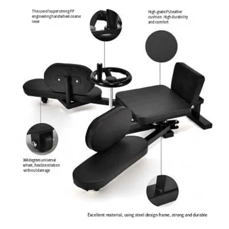 Adjustable leg stretcher for splits showcasing durable design and multifunctional features ideal for home workouts.