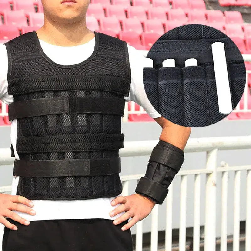 Adjustable Weighted Vest (Plates Not Included) Black product image 2