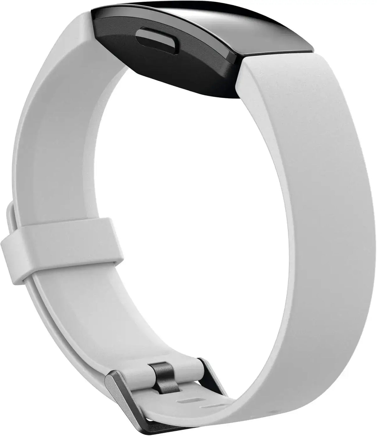 Health fitness tracker sports bracelet in white, designed for comfort and versatility for active lifestyles.