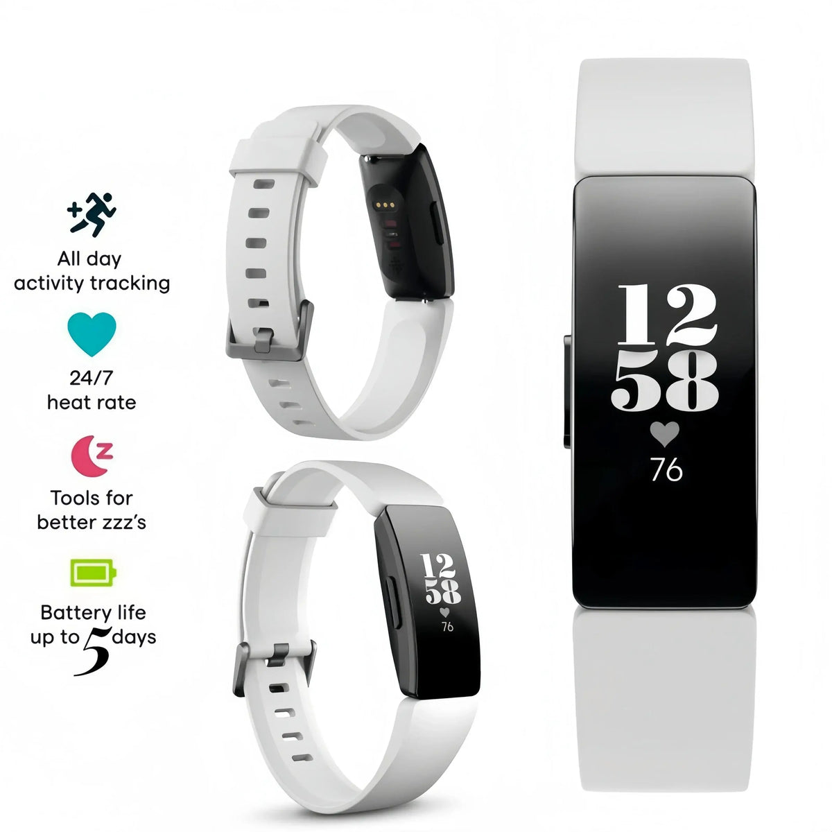 Health Fitness Tracker Sports Bracelet White