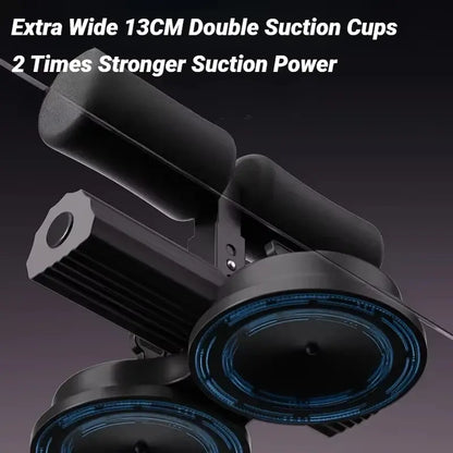Sit-Up Bar with Suction Cup Black-1