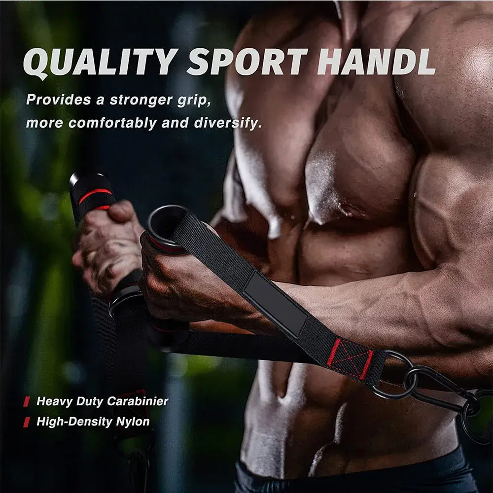 Heavy-Duty D-Ring Gym Handles with Hook for Home Workouts product image 2