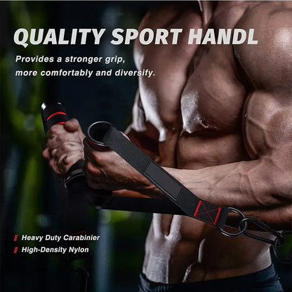 Heavy-Duty D-Ring Gym Handles with Hook for Home Workouts-1