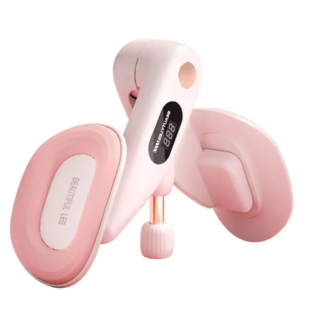 Adjustable Kegel trainer for home gym designed for effective pelvic floor workouts in stylish pink.