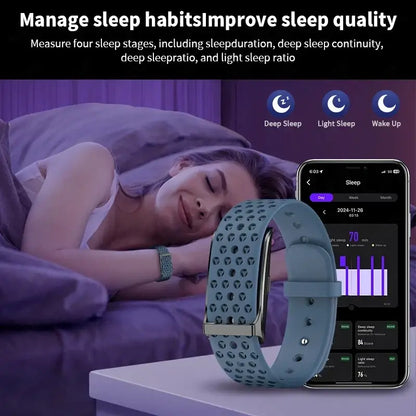 No-Screen Smart Bracelet with Heart Rate Blue-4