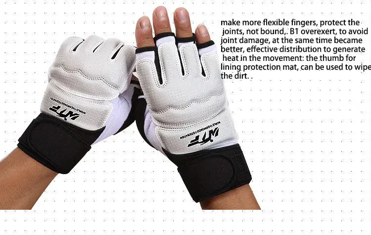 Half Finger Taekwondo Boxing Gloves designed for flexible finger movement and joint protection during workouts.