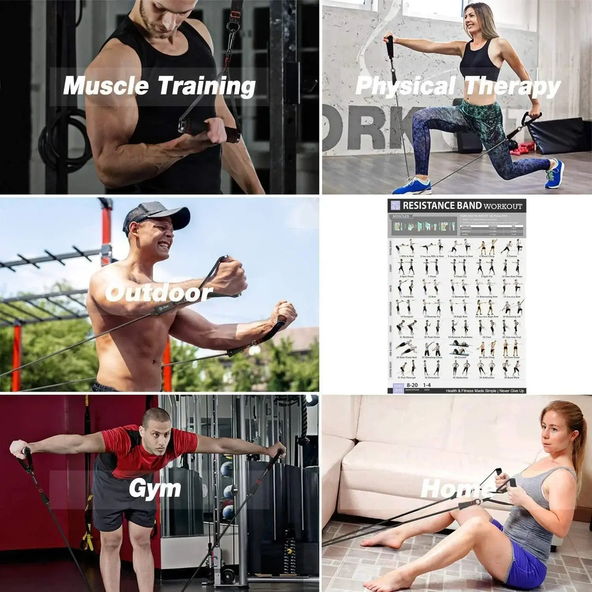250lbs Resistance Bands Set with Accessories product image 5