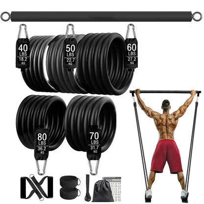 300lb Fitness Booty Resistance Elastic Band Set for Home Gym Exercise-0