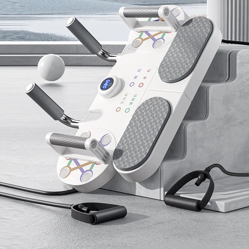 Multifunctional Push-Up Board featuring ergonomic grips, multifunctional design for home workouts and gym use.