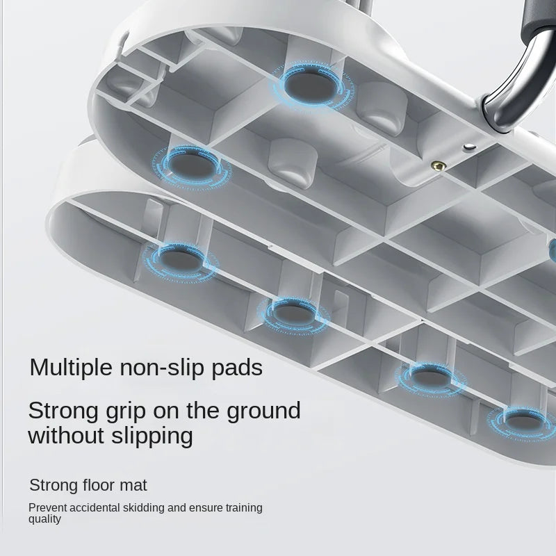 Strong non-slip pads of a multifunctional push-up board providing a secure grip for effective workouts.